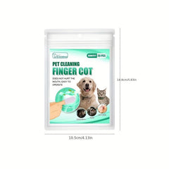 Pet Teeth Cleaning Wipes - Dental Care Finger Wipes 20pcs Bag Dogs Cats