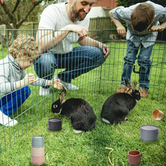 8 Pcs Colorful Stacking Cups for Rabbits, Reusable Bunny Toys