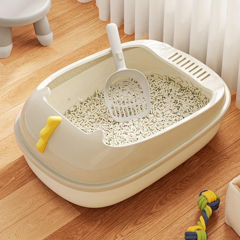 Dinosaur Cat Litter Box Semi Enclosed Anti-Splashing Basin with Odor Eliminator