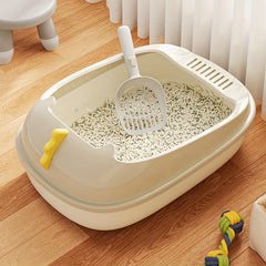 Dinosaur Cat Litter Box Semi Enclosed Anti-Splashing Basin with Odor Eliminator