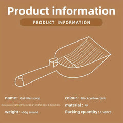 Cat Litter Scoop with Hanging Hook Deep Shovel Pet Cleaning