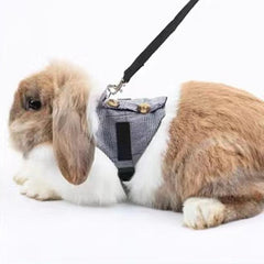 Rabbit Harness And Leash Set Bunny Vest With Button Decor Small Animal