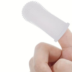 Silicone Pet Fingertip Toothbrush Soft Bristle Dog Cat Teeth Cleaning