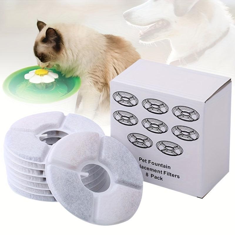 12 Pack Cat Water Fountain Replacement Filters with Activated Charcoal & Resin