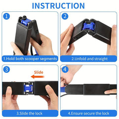 Portable Dog Poop Scooper with Long Handle for Outdoor Walking