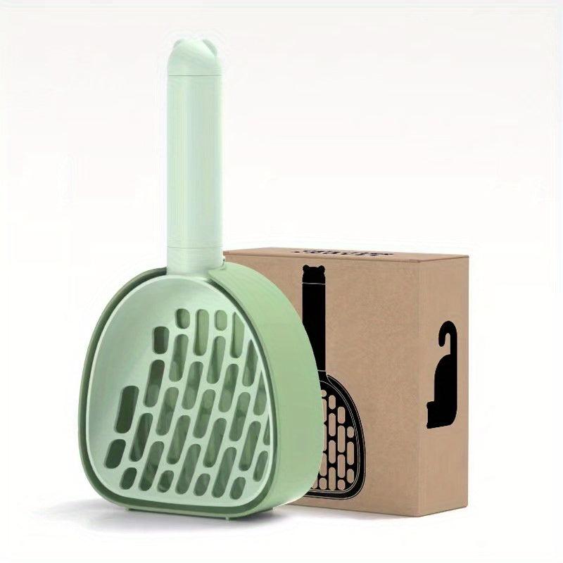 Pet Litter Scooper with Integrated Handle for Cat and Dog Cleaning