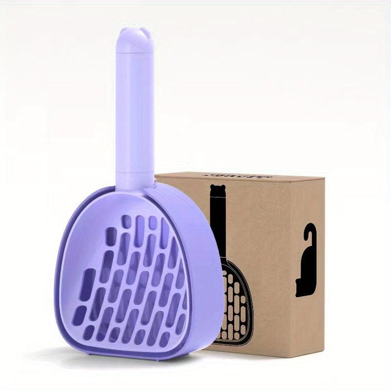 Pet Litter Scooper with Integrated Handle for Cat and Dog Cleaning