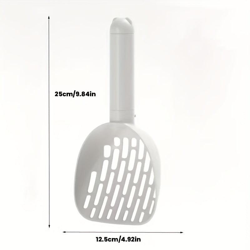 Pet Litter Scooper with Integrated Handle for Cat and Dog Cleaning