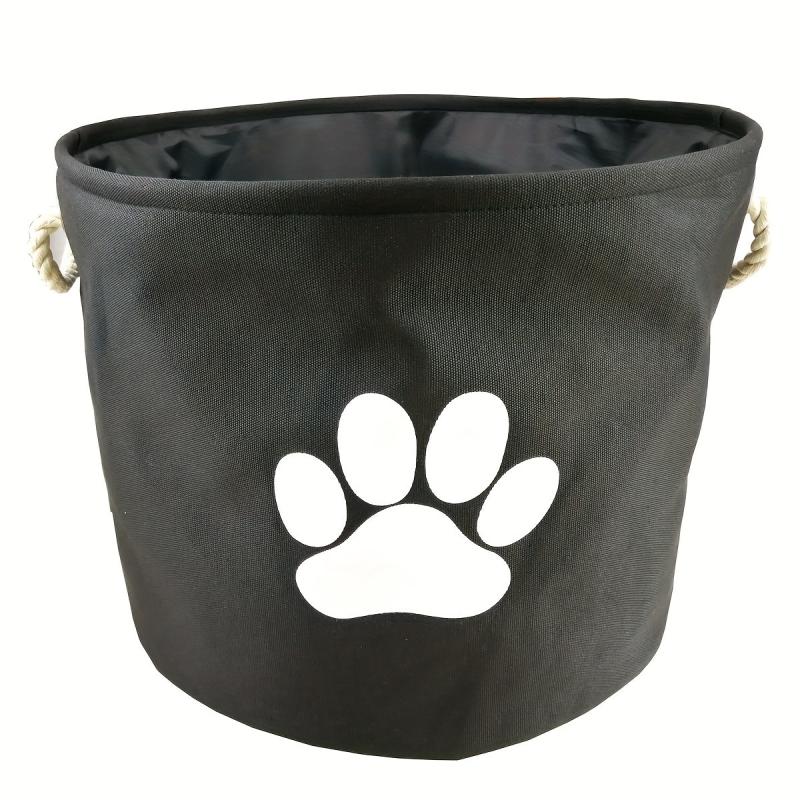 Round Collapsible Dog Storage Collection Bin Organizer