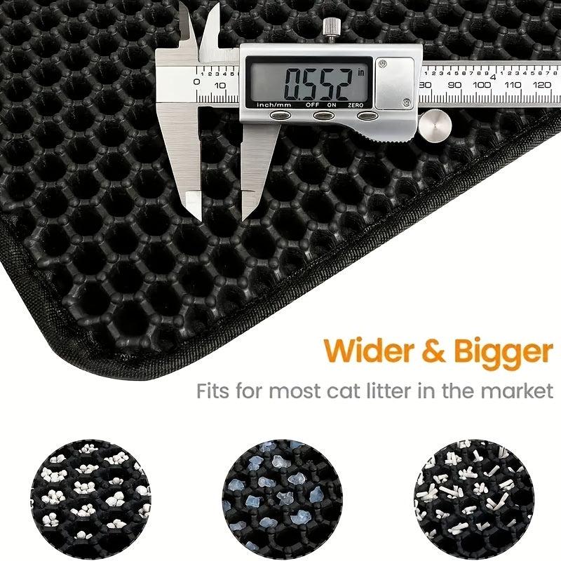 2-Layer Cat Litter Mat Waterproof Leak Proof Indoor Toilet Mat