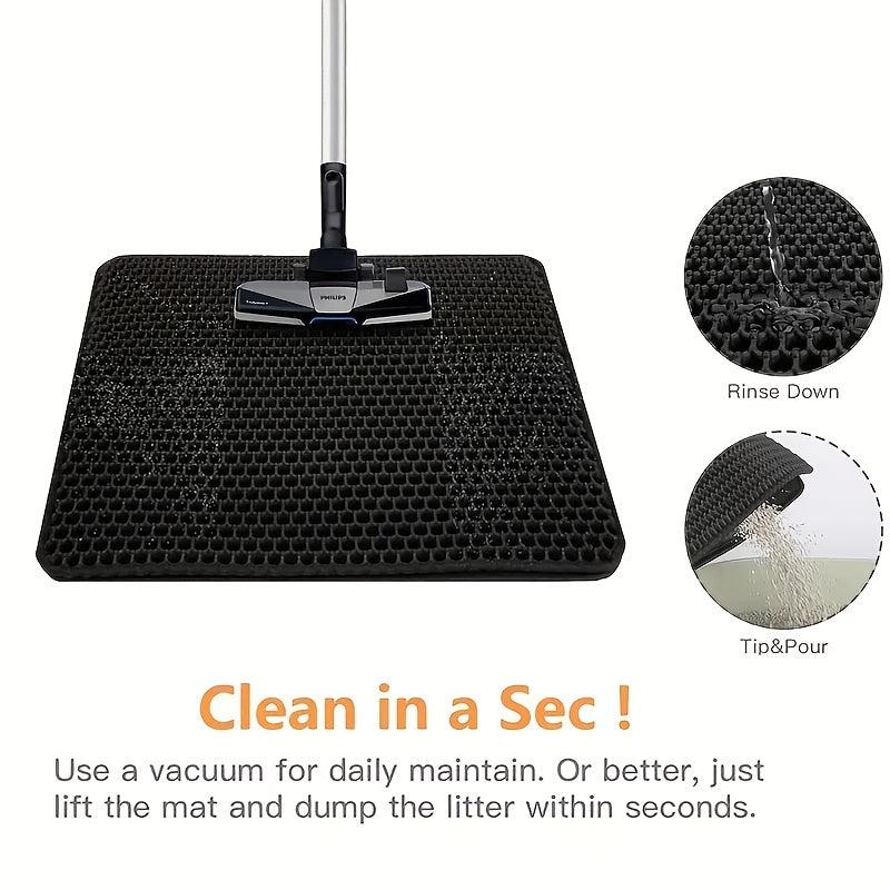 2-Layer Cat Litter Mat Waterproof Leak Proof Indoor Toilet Mat