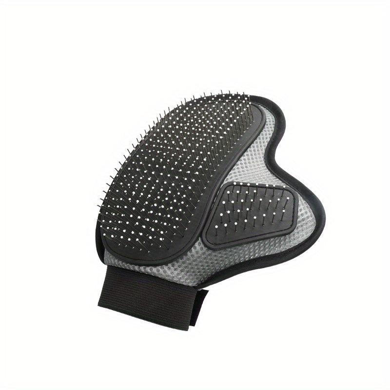 Pet Bath Grooming Glove With Tipped Pin Brush Dogs Cats Deshedding Groves