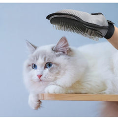 Pet Bath Grooming Glove With Tipped Pin Brush Dogs Cats Deshedding Groves