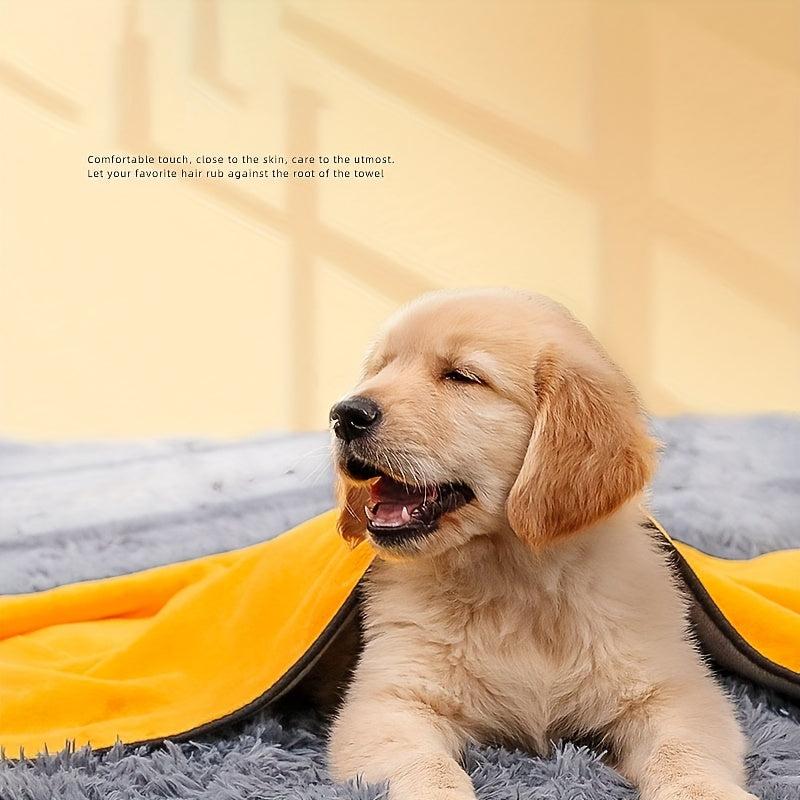 2pcs Dog Bath Towel Thickened High Absorbent Quick Dry Towel for Pet Cleaning