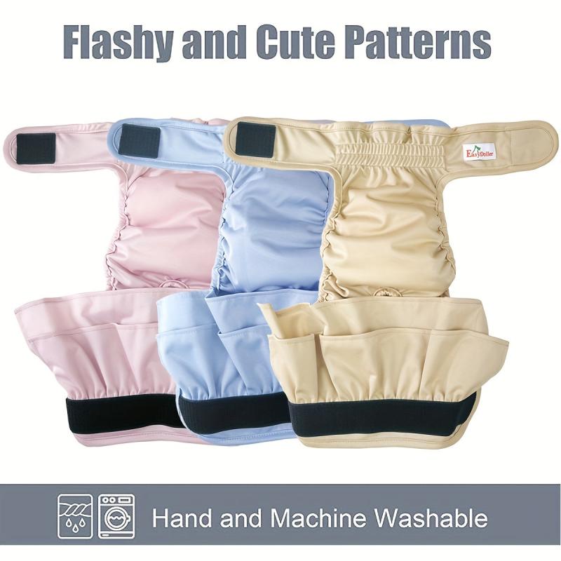 Washable Reusable Female Dog Diapers High Absorbent Leak Proof Puppy Diapers