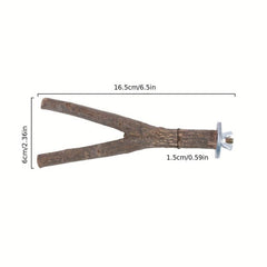 Wood Bird Stand with Claw Grinding Stick - Parrot Supplies