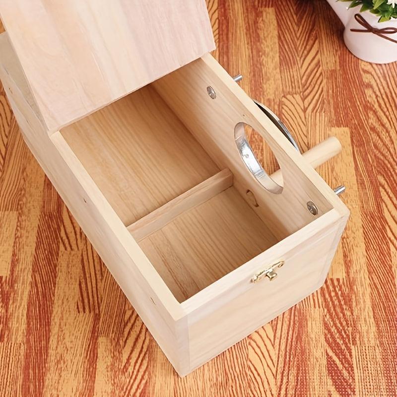 Wooden Bird Parakeet Nest House for Budgie Cockatiel Breeding