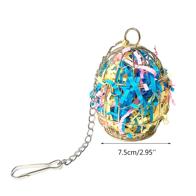 Metal Cage for Parrot Food Storage and Chewing