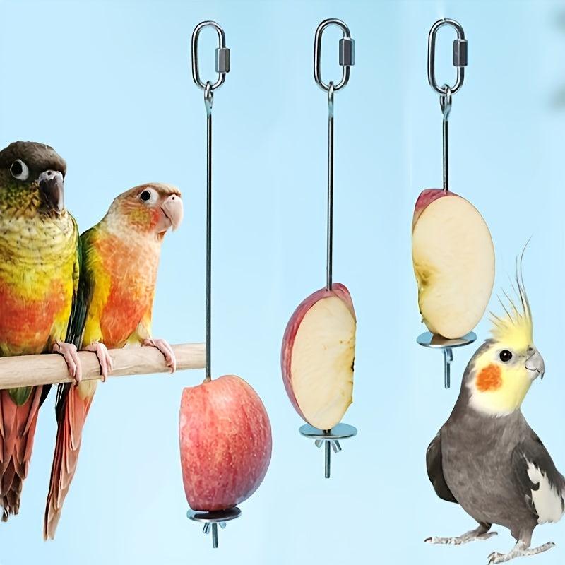 Parrot Stainless Steel Fruit Fork Corn Fork Pet Bird Supplies