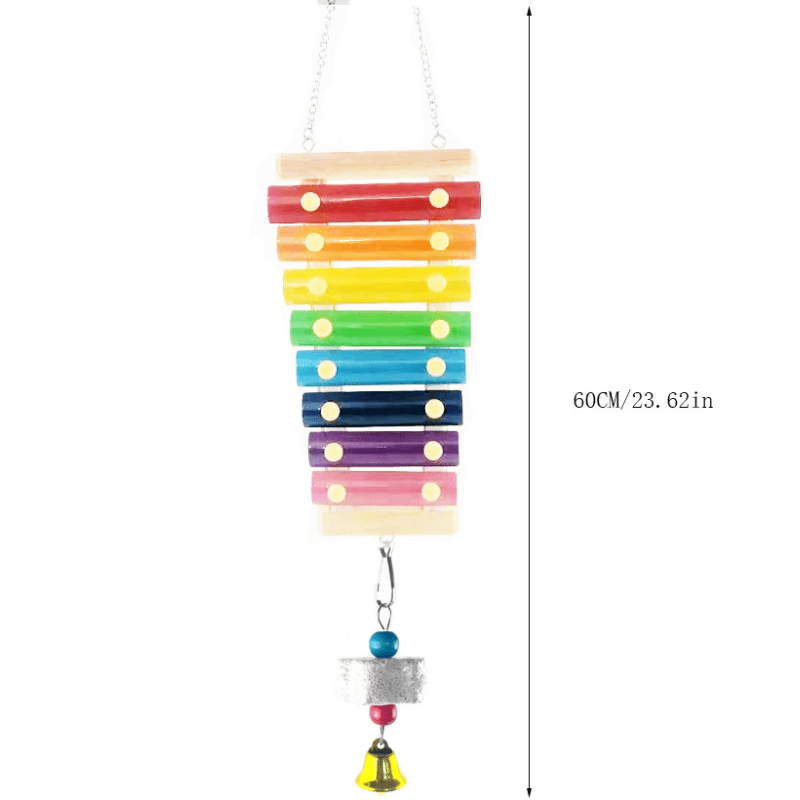 Colorful Wooden Bird Toys for Parrots and Parakeets Fun Training Game