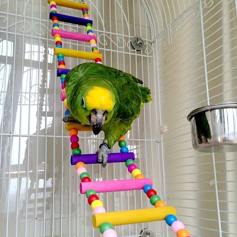 Colorful Beaded Bird Toy Parrot Climbing Ladder Pet Bird Cloud Ladder Swing