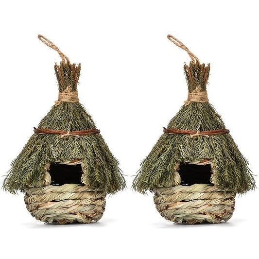 Straw Bird Nest Natural Bird House Hanging Decoration