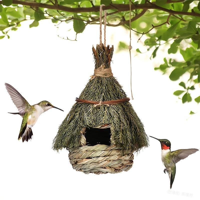 Straw Bird Nest Natural Bird House Hanging Decoration