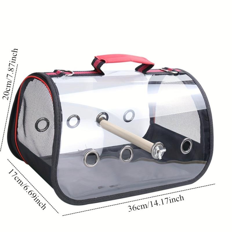 Portable Pet Carrier Parrot Travel Bag With Perch For Small Animals