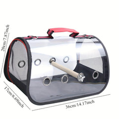 Portable Pet Carrier Parrot Travel Bag With Perch For Small Animals