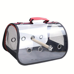 Portable Pet Carrier Parrot Travel Bag With Perch For Small Animals