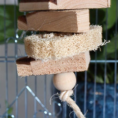 Bird Perch Toy Parakeet Toy Bird Wooden Chew Toys Perch Stand For Parrot