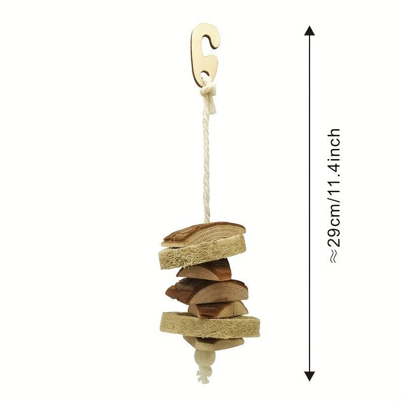 Bird Perch Toy Parakeet Toy Bird Wooden Chew Toys Perch Stand For Parrot