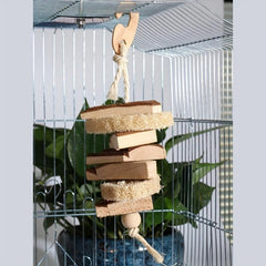 Bird Perch Toy Parakeet Toy Bird Wooden Chew Toys Perch Stand For Parrot