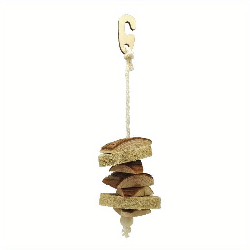 Bird Perch Toy Parakeet Toy Bird Wooden Chew Toys Perch Stand For Parrot