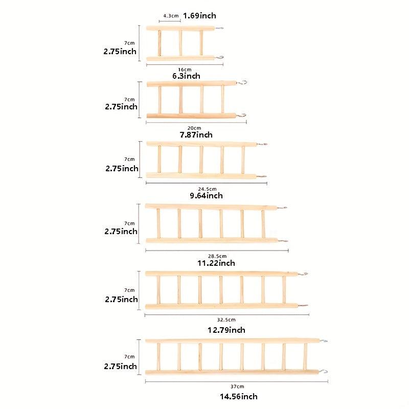 5pcs Parrot Wooden Toy Hamster Climbing Ladder