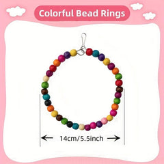 Colorful Bird Swing Toy with Bell and Perch for Parakeets