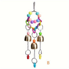 Colorful Parrot Hammock Bell Toys for Small Birds