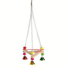 Interactive Parakeet Swing Stand Toy - Fun Perch for Small Birds