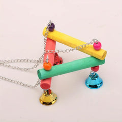 Interactive Parakeet Swing Stand Toy - Fun Perch for Small Birds