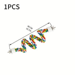 Parrot Cage Rope Toy Bird Standing Stick Exercise Perches Toy