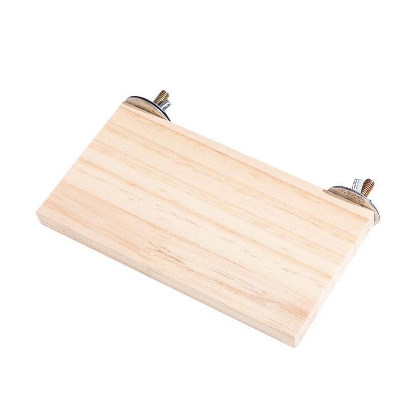 Solid Wood Parrot Bird Perch Stand Platform Shelf Board For Budgie Parakeet Cock