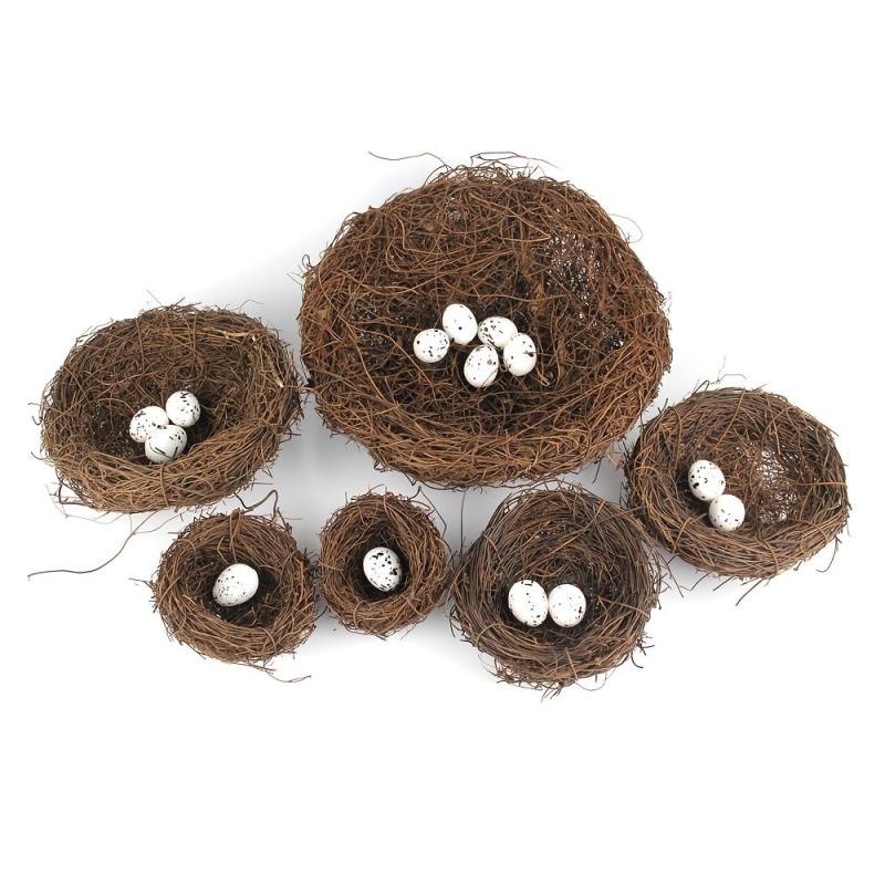 Easter Party Decorations Bird House with Nest & Eggs