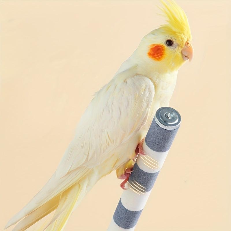 Colorful Striped Parrot Claw Grinding Rod for Bird Training
