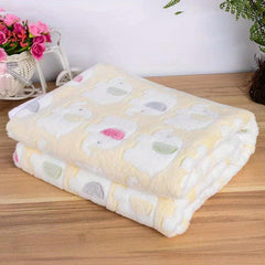 Cozy Elephant Pet Blanket for Dogs and Cats, Flannel Throw for Puppies