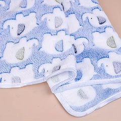 Cozy Elephant Pet Blanket for Dogs and Cats, Flannel Throw for Puppies