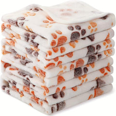 Warm & Soft Pet Blanket with Paw Print - for Dogs, Cats, Guinea Pigs
