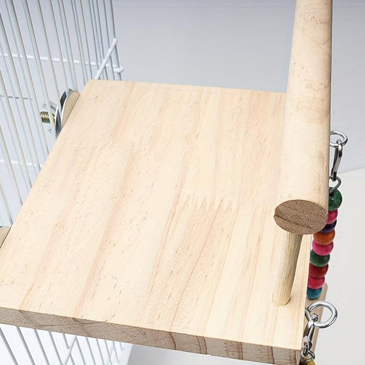 Colorful Beads Parrot Toy Swing Climbing Ladder Jumping Board