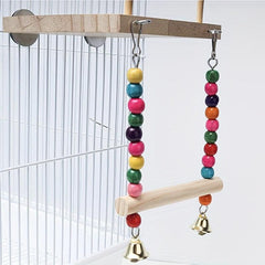 Colorful Beads Parrot Toy Swing Climbing Ladder Jumping Board