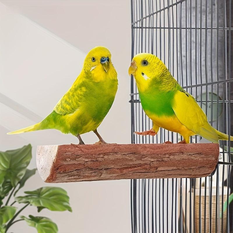 Wooden Parrot Stand Swing Bird Toy