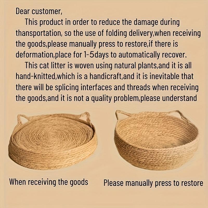 Rattan Cat Bed for Small Dogs and Cats